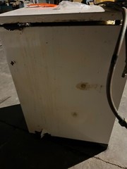 Vintage Whirlpool Sink and Base Cabinet,hot water heater Cab and and metal Top