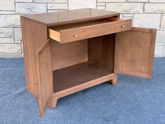 Mid Century Modern Ethan Allen Baumritter Birchcraft 32” Cane Door Cabinet