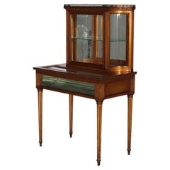 Antique French Louis XVI Gilt Wood & Ormolu Vitrine c1920