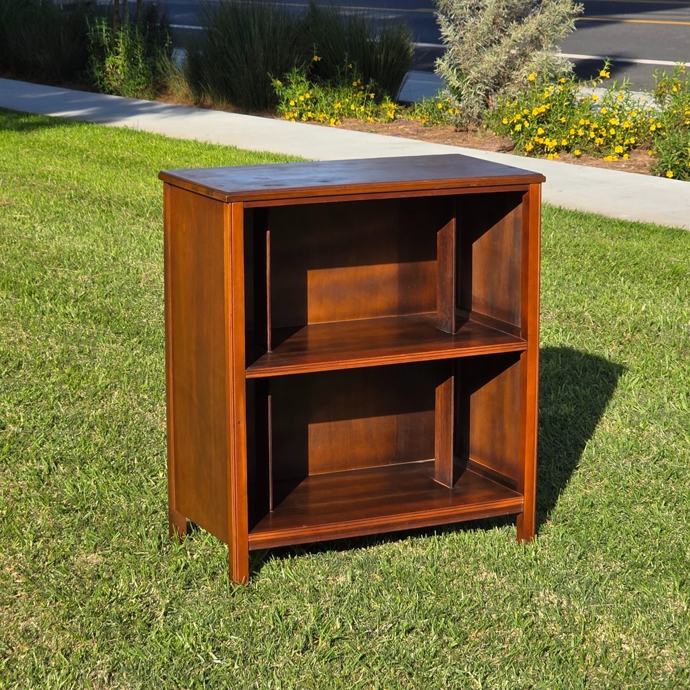 Vintage Mid-Century Modern Record Cabinet / Open Bookshelf