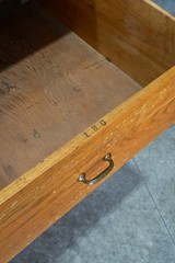 Antique Flat File Wood Apothecary Cabinet Store Counter Kitchen Island Vintage