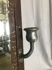 Mid Century Metal Recessed Medicine Cabinet Chrome Sconces Old Hotel VTG 494-23B