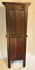 Antique French or Belgian Carved Oak Gothic Sacistry or Vestment Cabinet 51.5” H