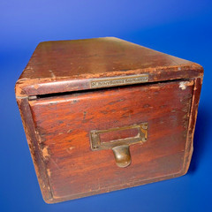Library Bureau Solemakers Card Catalogue One Draw Wood Brass Vintage READ / SEE*