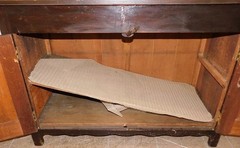 Antique Two Piece Painted Pine Step Back Cupboard