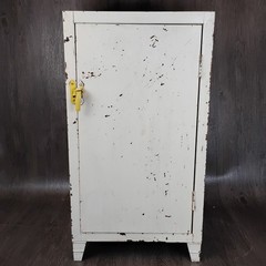 Industrial Metal Medical Cabinet White Steel Storage Locker 28″ Freestanding Sm
