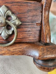 Antique French Oak Letter Cabinet, c 1910