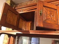 MANTLE HUTCH – SIDEBOARD WITH MIRROR AND STORAGE CABINETS