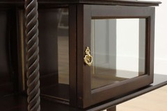 Art Nouveau Antique Etagere Curio Display, Beveled Mirrors #53124