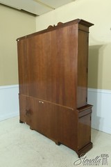 46829EC: KARGES Georgian Mahogany Breakfront w. Convex Glass