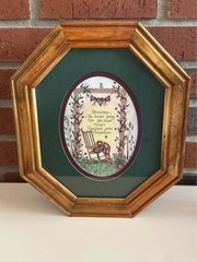 Cottagecore Vintage Wooden Framed Grandma Art Wall Storage Cabinet Unique