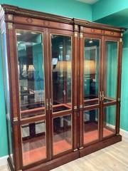 Vintage John Widdicomb Russian Neoclassical Double Display Case