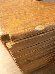Vintage Guy Mfg. Co 9 Drawer Dental Wood Cabinet
