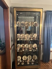 mastercraft ebonized metal and brass modern courier cabinet