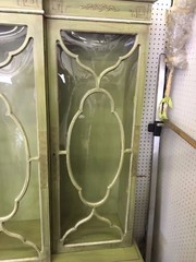 Karges Green and Gold Chinoiserie China Cabinet