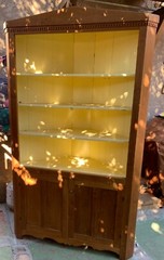 antique corner cabinet 1800’s primitive American unbranded large one piece 