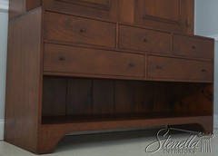 72231: SIMMS and THAYER Vintage Pine Linen Press Rustic Cupboard Cabinet