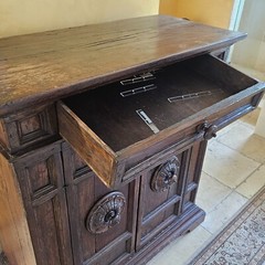 Antique 18th c Italian Tuscan Walnut 2 Door Cabinet