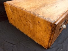 Antique 2 Drawer Wooden Library Card Catalog Index Cabinet