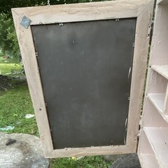 Antique Painted Beige/distressed Wood Wall Cabinet/medicine cabinet mirror Door