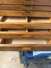 Vintage Guy Mfg. Co 9 Drawer Dental Wood Cabinet