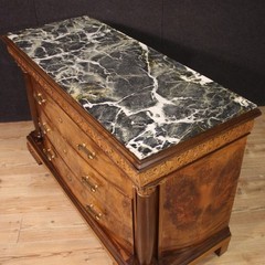 Italian chest of drawers commode dresser marble top antique style 20th century