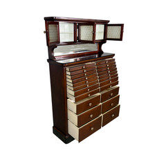 Antique Mahogany Dental Cabinet with 22 Drawers, c.1910 #22630
