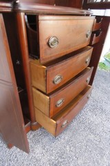 Maddox Mahogany Breakfront China Display Cabinet Cupboard 3595