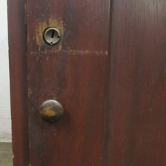 Antique Wooden Mahogany Kitchen Cabinet 19 x 51 in.
