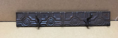 VTG Decorative Hat & Key Rack Rust 23″ Tin Ceiling Metal 2 Hook Old 609-26B