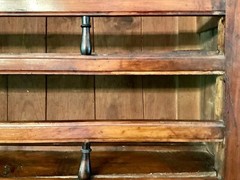 Antique Burl Walnut French Vaisselier Cupboard