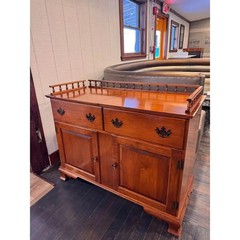 Sprague & Carleton Solid Rock Maple Dry Sink – Rare 1950s Keene, NH Cabinet
