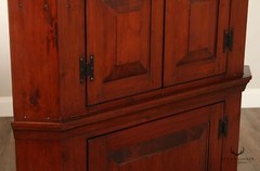 Custom Quality Early American Style Pine Corner Cabinet