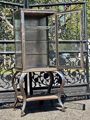 Antique industrial medical dental cabinet