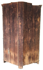 Corner CABINET Cupboard, Ohio, attr Shaker Union Village, Walnut, early1800 80″t