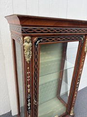 66959 Fancy Inlaid Decorator Curio China Cabinet with Bronze Ormalu