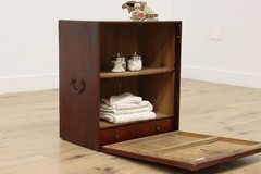 Chinese Antique Pine Tabletop Hall Bath or Jewelry Cabinet #56142