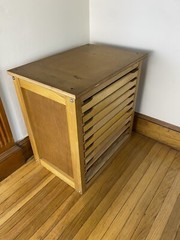 Antique Thompson Printer’s Cabinet, 10 Drawers. 8 Original, 1 Hamilton Drawer