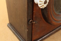 Vintage Clock Antique Wood Box Case for Alarm Clock Wall Cupboard Chest 1950s.