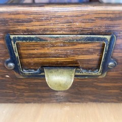 Antique Yawman Erbe 2 Drawer Library Card Catalog Index File Cabinet Wood Box