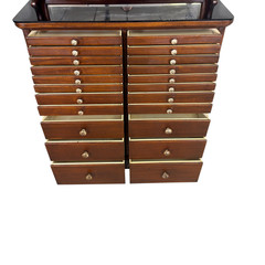 Antique Mahogany Dental Cabinet with 22 Drawers, c.1910 #22630