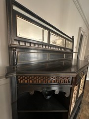 Antique Aesthetic Movement Console Sideboard – Ebonized & Gilted – c.1880’s