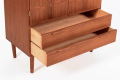 1960s Mid Century Danish Teak Wood Storage or Bar Cabinet
