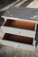 Vintage Wood Drawer Apothecary Cabinet Tool Box Counter Display Antique Chest