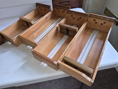 Vintage Globe Wernicke Oak 4 Drawer Card Catalog File All Dovetailed Quality