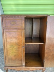 Vintage Walnut Record Cabinet