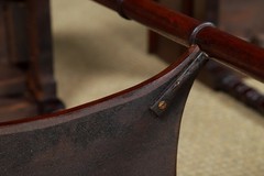 Antique English Victorian Small Pair Mahogany Bedsides Locker Tables Nightstands