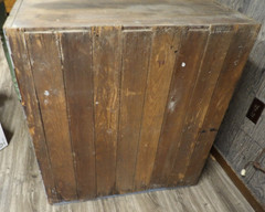 Heavy Antique Primitive Gray Painted Wall Floor Cupboard Cabinet 30″ X 34″ X 17″