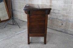 20th Century Korean Elmwood Rice Chest Storage Bin Tansu Altar Cabinet Locks 38″