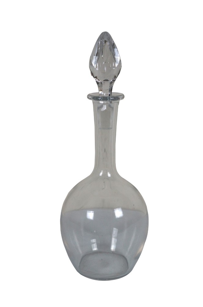 Vintage Baccarat France Clear Crystal Wine Whiskey Liquor Decanter Bottle 13″